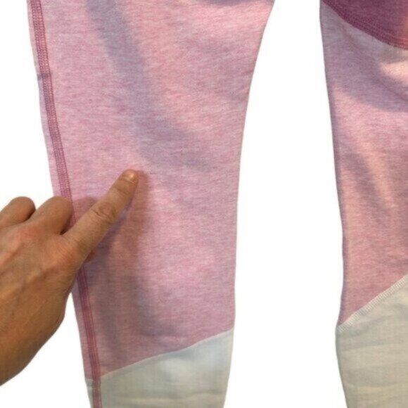 NWT GAP | French Pink Heather GFast 7/8 Colorblock Cotton Leggings Size Medium - Picture 4 of 9